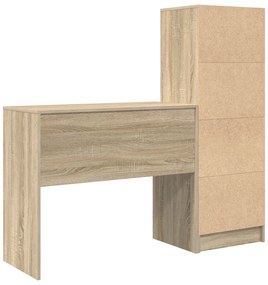 Mesa com Armazenamento Carvalho Sonoma Madeira Derivada
