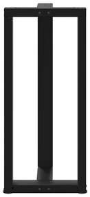 Pés de mesa de bar em forma de T, 2 peças, preto, 50x35x(90-91) cm, aç