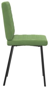 Cadeiras de jantar 2 pcs veludo verde-claro