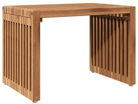 Mesa Lateral de Jardim 50x32.5x35 cm Madeira Sólida de Teca