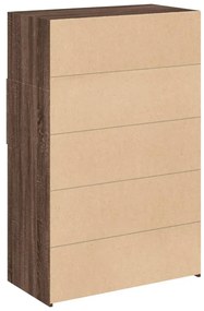 Armário alto 80x42,5x124cm derivados madeira carvalho castanho