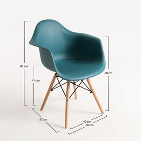 Cadeira Dau - Verde-azulado