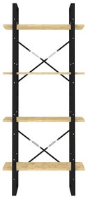 Estante com 4 prateleiras 60x30x140 cm pinho maciço castanho
