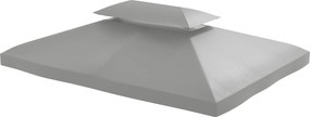 Lona de substituição para toldo de tenda 3 x 4 m (NÃO INCLUÍDA), em poliéster de alta densidade, 180 g/m², cinzento claro
