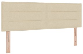 Cama Box Spring com Colchão Creme 160x200 cm Tecido