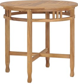 vidaXL Cadeira de jantar Ø 80 cm madeira de teca maciça