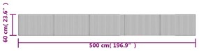 Tapete retangular 60x500 cm bambu castanho