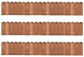 vidaXL Bordaduras em rolo 3 pcs 120 cm madeira de pinho impregnada