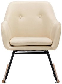 Cadeira de baloiço tecido creme