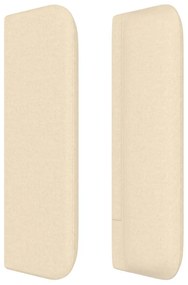 Cabeceira de cama c/ abas tecido 93x16x78/88 cm creme