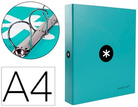 Pasta Antartik Din A4 Forrada 4 Argolas 40 mm Mistos Forrada Cor Menta