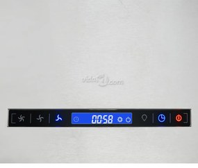 Exaustor de ilha suspenso ecrã tátil LCD 55 cm aço inoxidável
