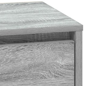 Criado-Mudo com Luzes LED Cinza Sonoma 39x34,5x50 cm