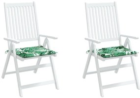 Almofadões p/ cadeira 2pcs 40x40x3cm tecido padrão folhas