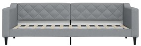 Sofá-cama 80x200 cm tecido cinzento-claro