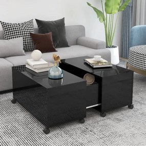 806874 vidaXL Mesa de centro 75x75x38 cm contraplacado preto brilhante