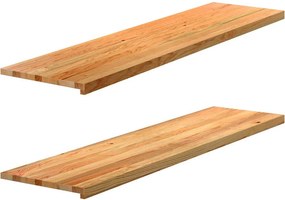 vidaXL Soleiras da janela 2 pcs 160x40x2 cm carvalho castanho-claro