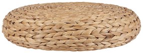 Almofada de chão em fibra de jacinto de água cor natural  40 x 10 cm WAHOO Beliani