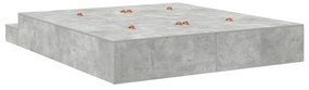 Estrado de Cama Cinzento Concreto 180x200 cm