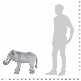Elefante de montar em peluche cinzento XXL