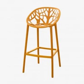 Banqueta Alta De Polipropileno Ores Mostaza & ↑65 Cm - Sklum
