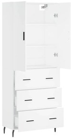 Armário alto 69,5x34x180 cm derivados de madeira branco