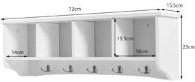 Armário de joias de parede com luz LED - Preto