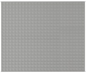 Manta pesada 11 kg 220x260 cm tecido cinzento