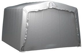 Tenda de armazenamento 370x370 cm aço cinzento