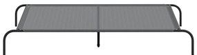 Cama para cães elevada 150x90x20 cm Textilene e aço cinzento