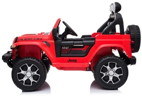 Jipe elétrico para Crianças JEEP Wrangler, assento duplo em couro sintético, rádio com Bluetooth e entrada USB, unidade 4x4, bateria 12V10Ah, rodas EV