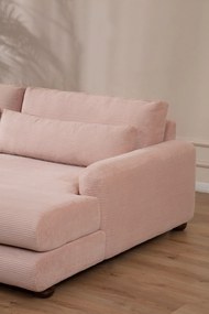 Sofá de Canto River – Rosa – 330x150 cm