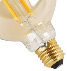Conjunto de 3 lâmpadas LED inteligentes E27 dim to quente G95 goldline 7W 806 lm 1800K - 3000K