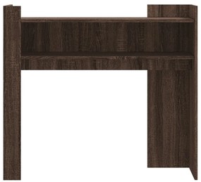 Mesa consola 100x35x90cm derivados de madeira carvalho castanho