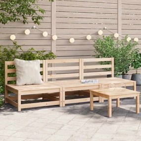 vidaXL Sofás de centro para jardim 3 pcs madeira de pinho maciça