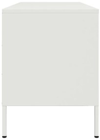 Móvel de TV 100,5x39x50,5 cm aço branco