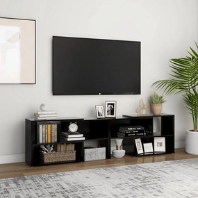 Móvel de TV 149x30x52 cm derivados de madeira preto