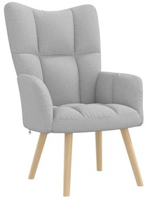 vidaXL Cadeira de descanso tecido cinzento nuvem