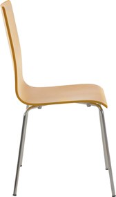 Conjunto de 2 cadeiras de cozinha e sala de jantar Pepe 43 x 87 x 47 cm Cor Natural