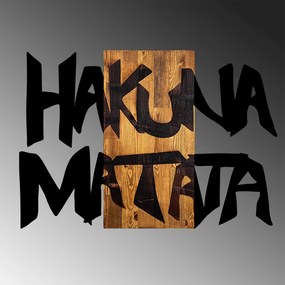 Acessório Decorativo de Parede Hakuna Matata 5 – Preto e Nogueira Clar