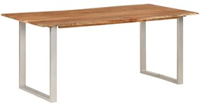 Mesa de jantar 180x90x76 cm madeira de acácia maciça