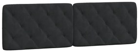 Estrutura de cama sem colchão 160x200 cm veludo preto