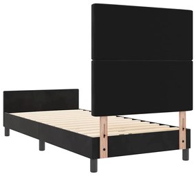 Cama vidaXL Preta 90x190 cm Veludo
