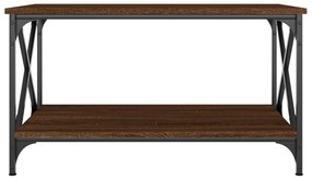 Mesa de centro 80x50x45 deriv. madeira/ferro carvalho castanho