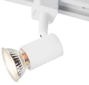 LED Sistema de iluminação de trilho inteligente branco monofásico 5 luzes com Wi-Fi GU10 - Iconic Jeany Moderno