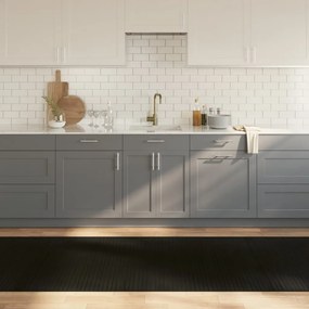 vidaXL Tapete retangular 100x300 cm bambu preto