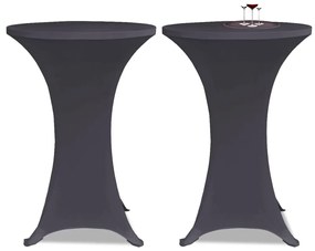 vidaXL Capa extensível para mesa 2 pcs 70 cm antracite