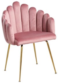 Cadeira Bhoja Veludo - Rosa
