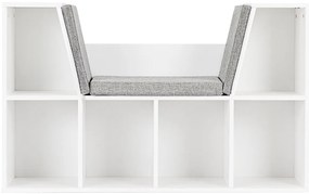 Carrinho de serviço com rodas de 3 níveis, carrinho de cozinha com 2 xícaras suspensas, 42 x 29 x 83 cm, branco