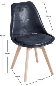 Cadeira Synk Vintage - Preto